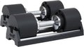 Snode AD80 Cast Iron Adjustable Dumbbells - 10-80 lb Per Dumbbell, Drop-Proof Design, Home Gym Pair