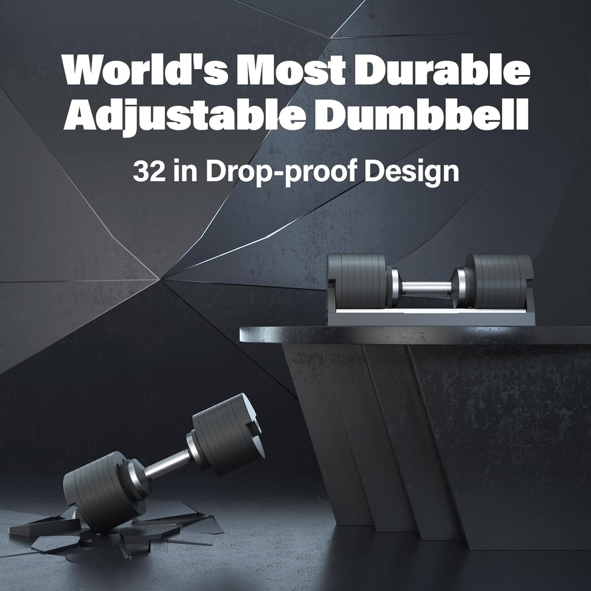 Snode AD80 Cast Iron Adjustable Dumbbells - 10-80 lb Per Dumbbell, Drop-Proof Design, Home Gym Pair
