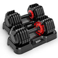 KRYPTAL FORCE Adjustable Dumbbell Set 100lbs - 10-in-1 Fast-Adjust Weight Set for Home Gym