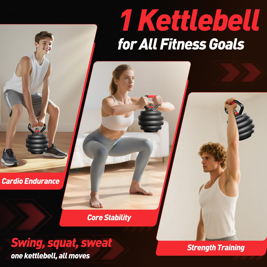 FITPLAM 90lbs Adjustable Dumbbell Set – 5-in-1 Home Workout System, Dual-Lock Design, Barbell & Kettlebell Modes