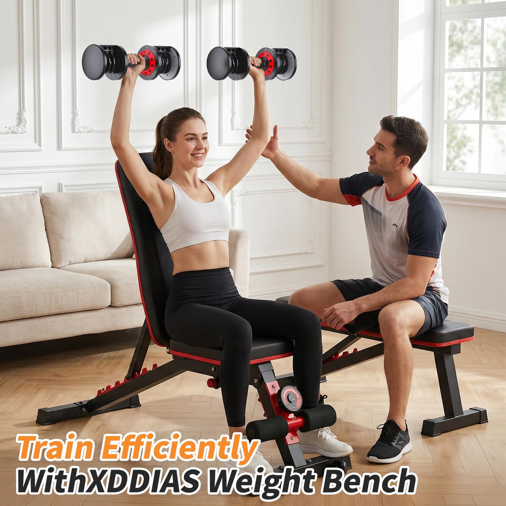 Adjustable Dumbbell Set 100LBS Total (2x50lbs) - 5-in-1 Quick Dial Weight Set with Storage Box & Anti-Slip Grip